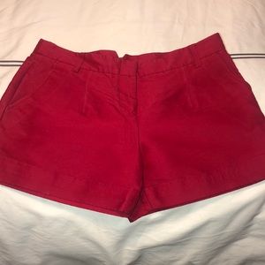 BCBG MAXAZRIA red brushed silk shorts